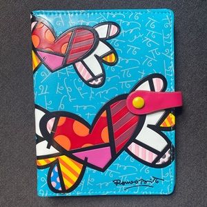 Romero Britto Hearts Passport Holder